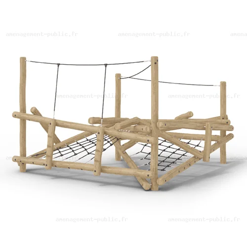 Structure pour aires de jeux extérieurs en bois de robinier